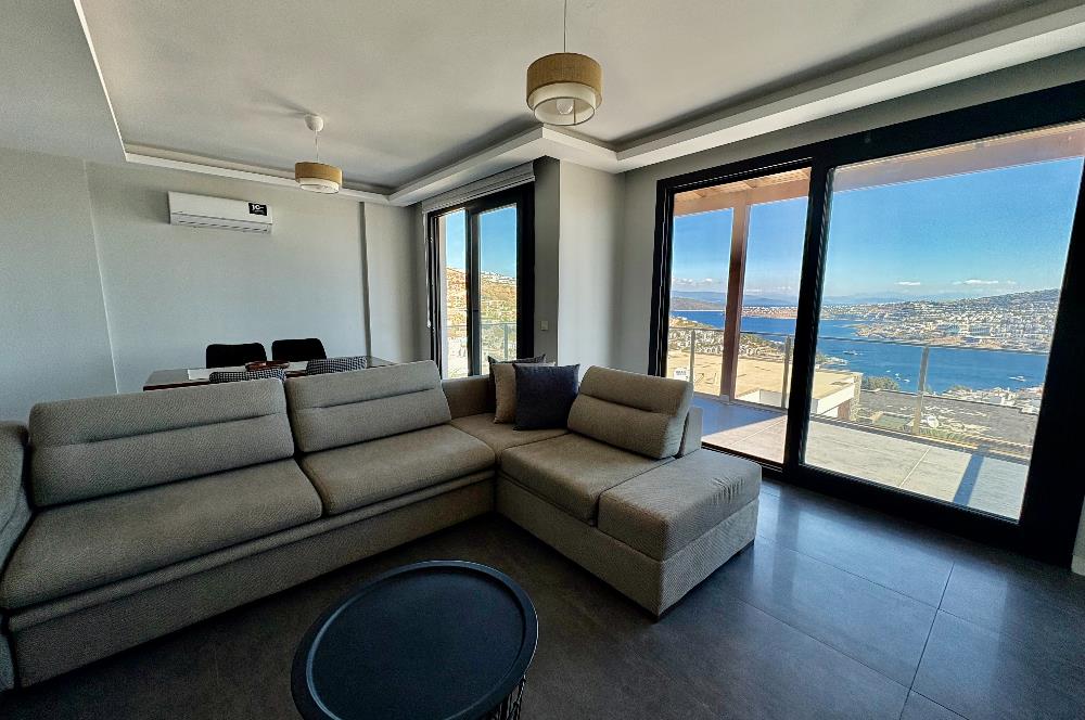 Panoramik Deniz Manzaralı Eşyalı 3 Odalı Daire