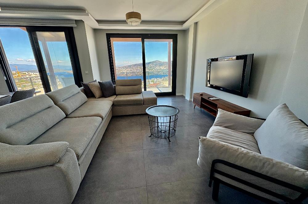 Panoramik Deniz Manzaralı Eşyalı 3 Odalı Daire