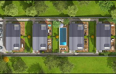Zekeriyaköy'de Butik Sitede Dekorasyonlu Satılık İkiz villa
