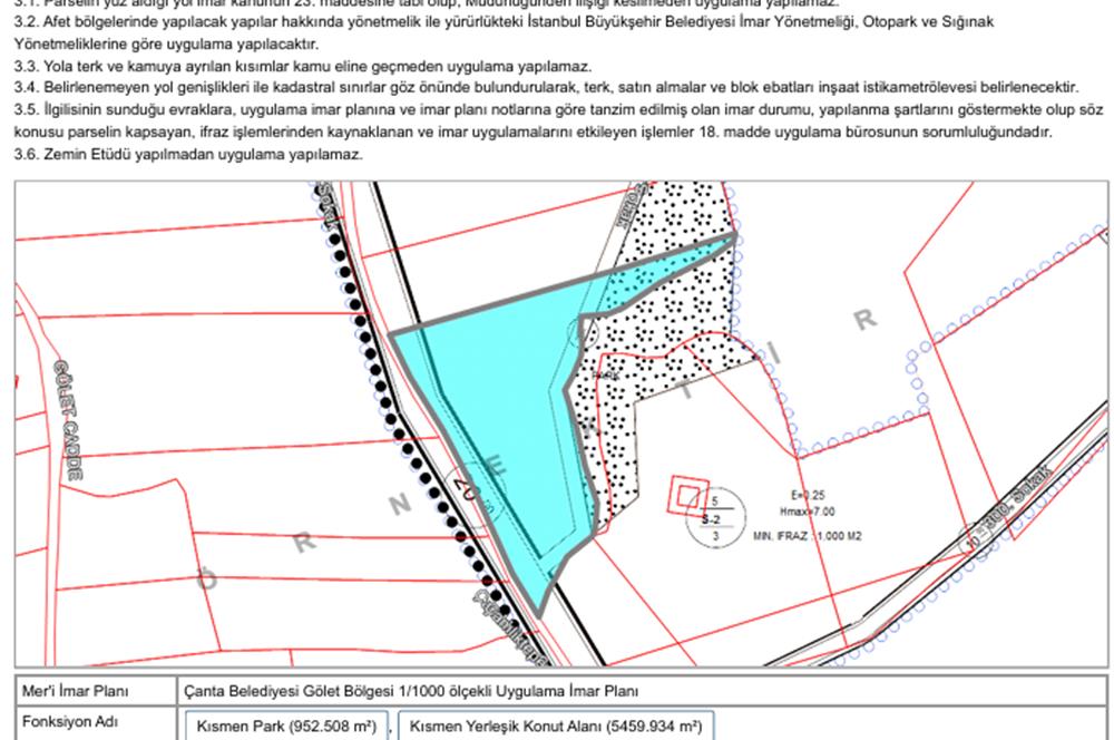 Silivri Çanta Balaban Satılık 545 m2 Arsa
