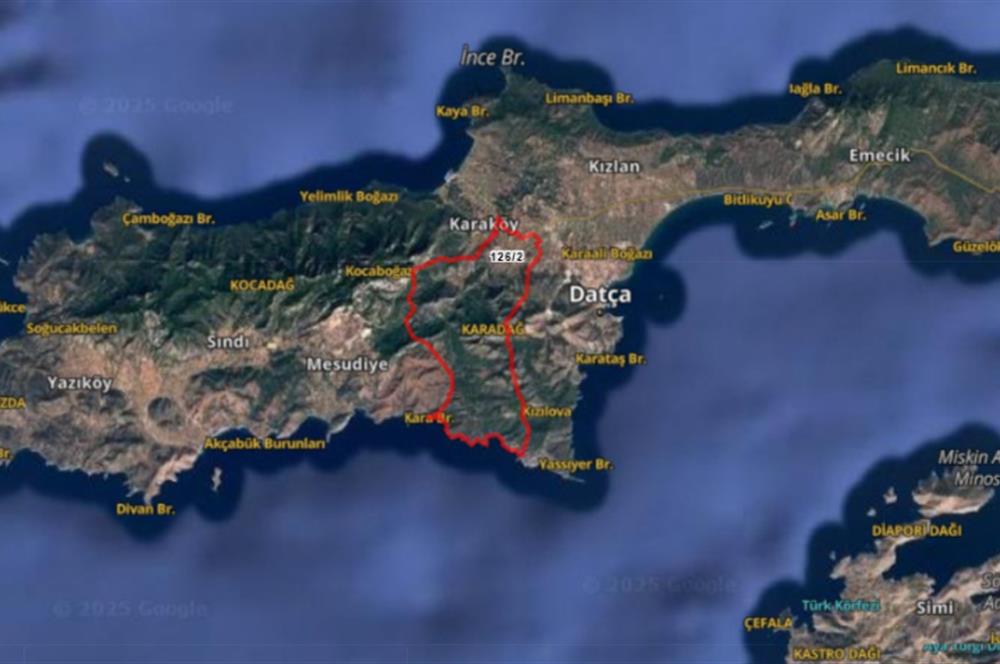 Satılık Arsa Datça Hızırşah Mah. 2.965 m² Knidos Anayolu Cepheli