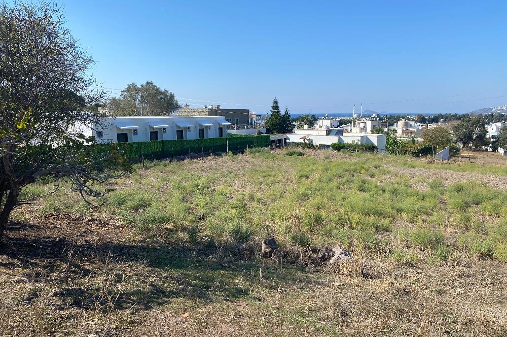 Bodrum Turgutreis Marinaya Yürüme Mesafesinde Deniz ve Şehir Manzaralı Müstakil 1.000m2 İmarlı Arsa