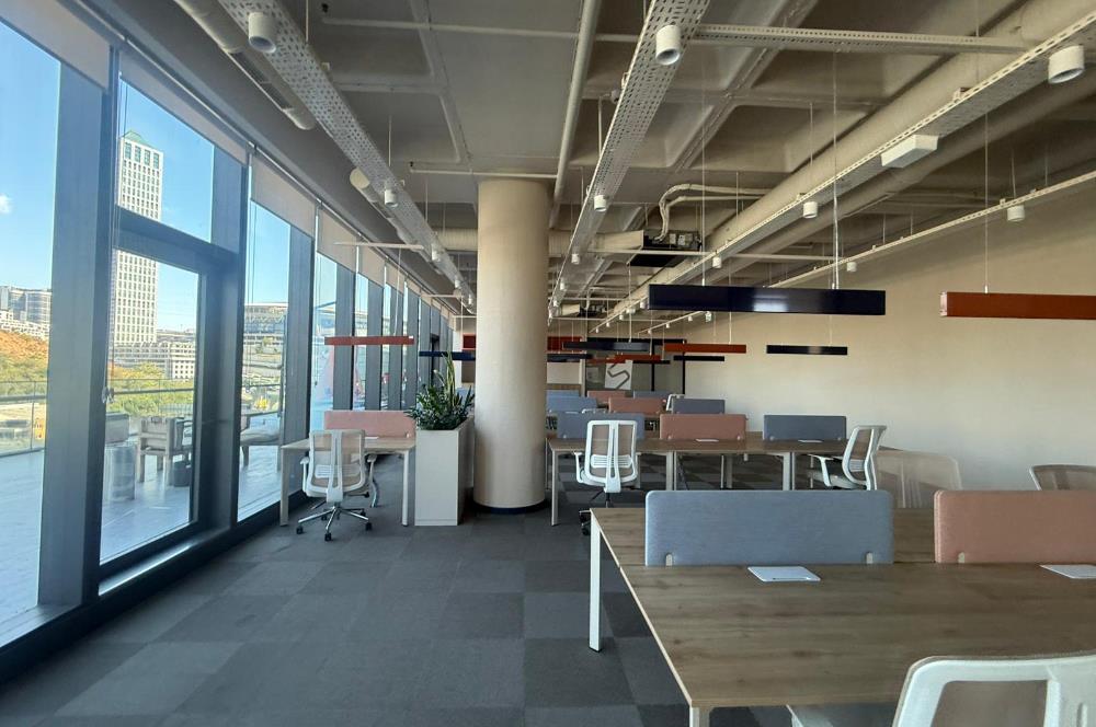 Vadistanbul Kiralık Ofis 991m2+100m2 Teraslı Eşyalı Ofis Skyland