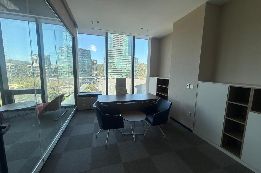 Vadistanbul Kiralık Ofis 991m2+100m2 Teraslı Eşyalı Ofis Skyland