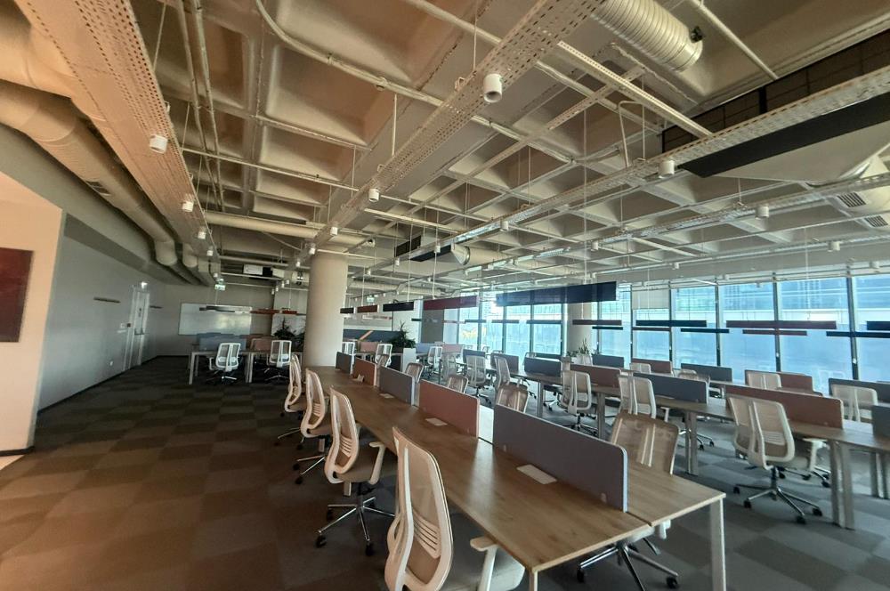 Vadistanbul Kiralık Ofis 991m2+100m2 Teraslı Eşyalı Ofis Skyland