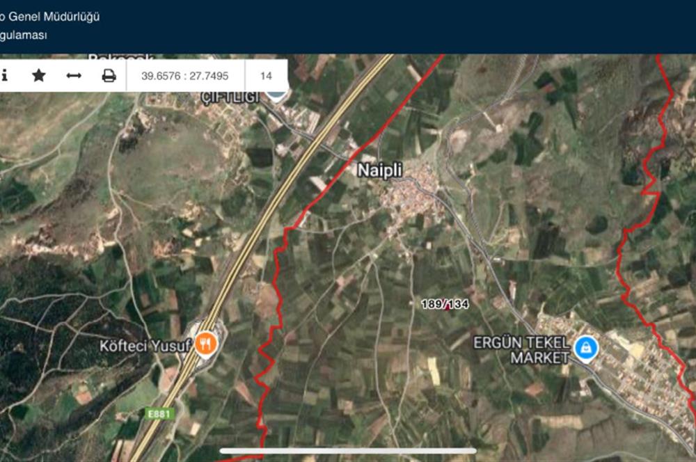 BALIKESİR NAİPLİ'DE YATIRIM FIRSATI 1546 M2 TARLA!