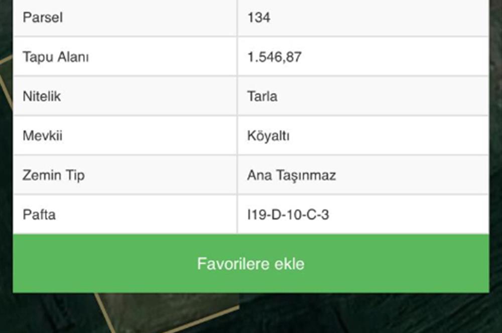BALIKESİR NAİPLİ'DE YATIRIM FIRSATI 1546 M2 TARLA!
