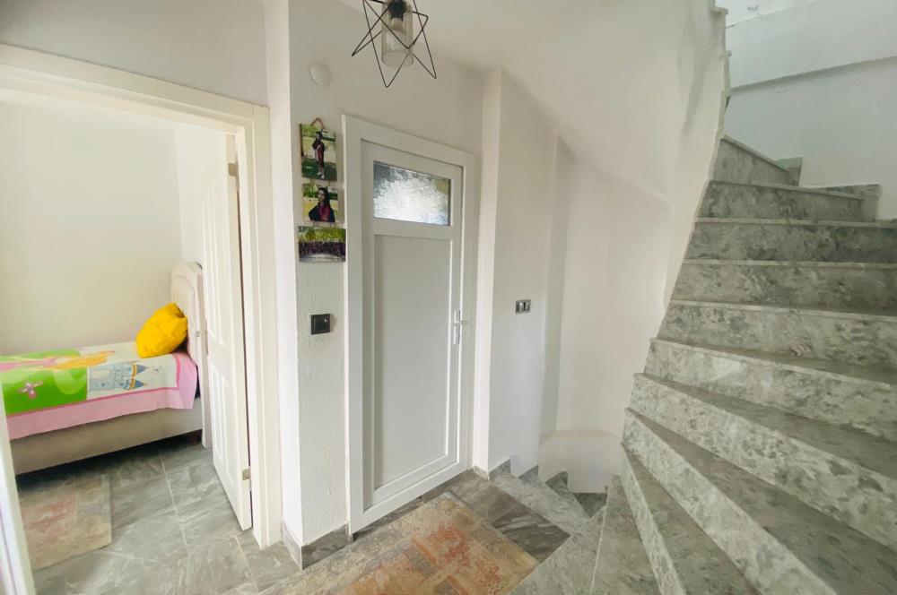 Didim Akbük’te Denize 350m Mesafede, Deniz Manzaralı, Eşyalı Satılık, 3+1 Villa