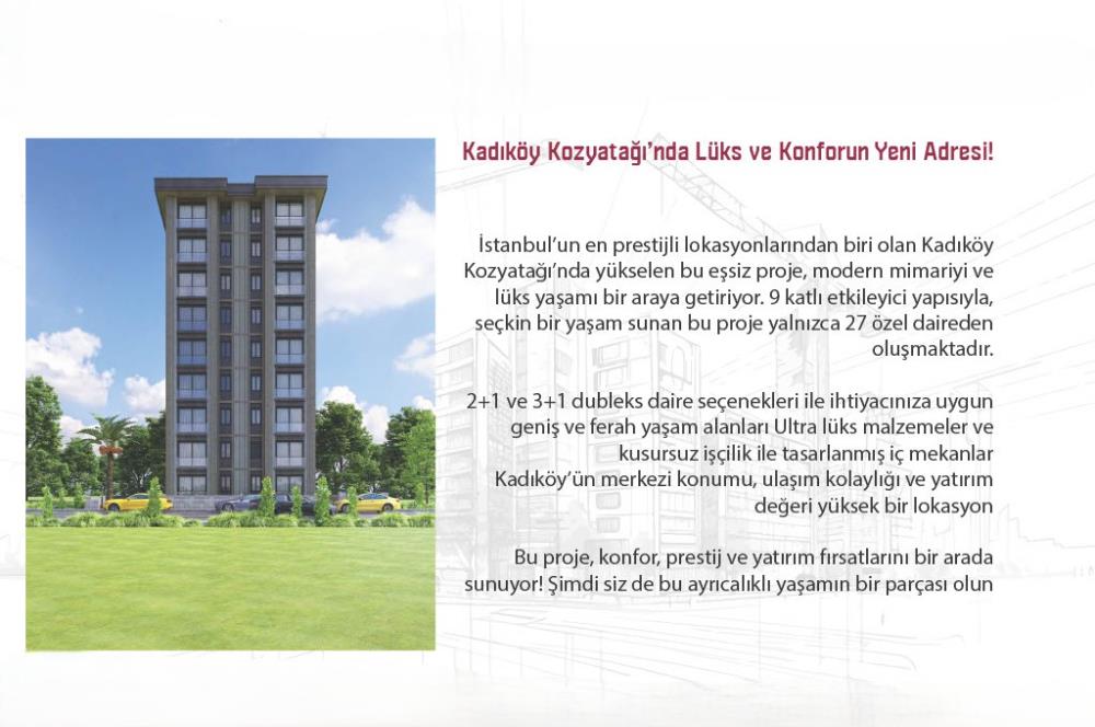 ️ Kadıköy Kozyatağı Abdülezel Paşa Sokakta 2+1 daireler