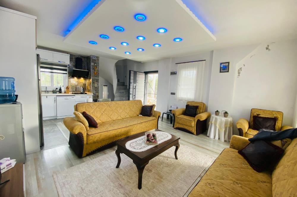 Didim Akbük’te Denize 350m Mesafede, Deniz Manzaralı, Eşyalı Satılık, 3+1 Villa