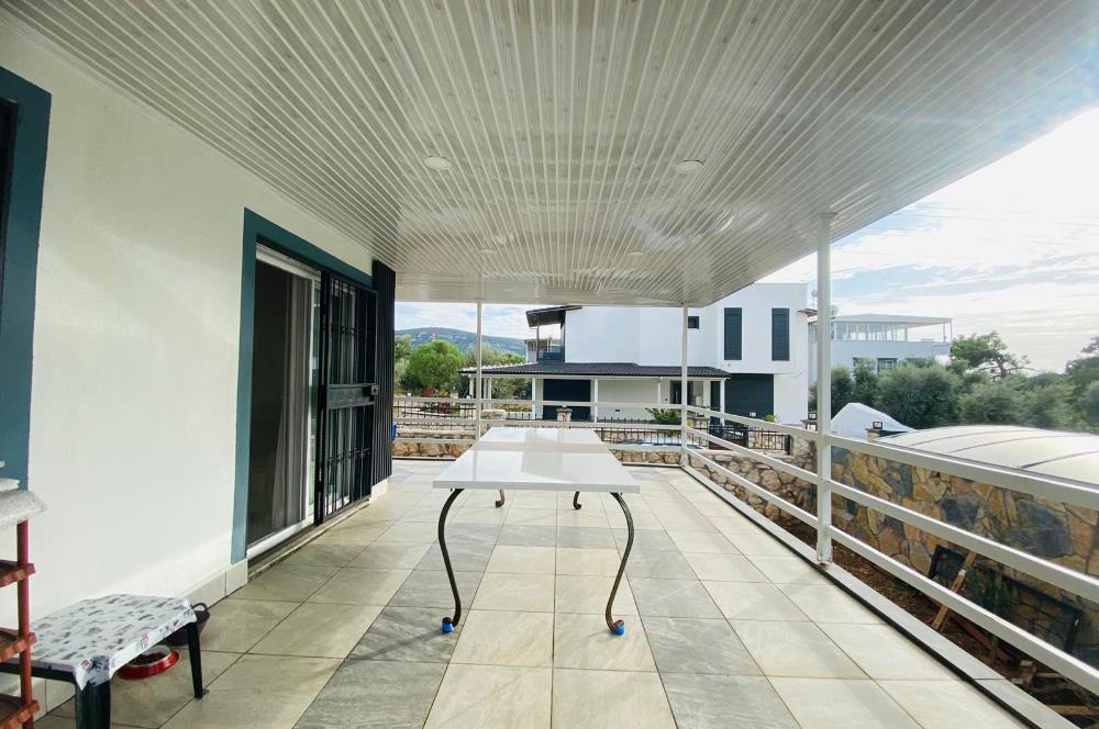 Didim Akbük’te Denize 350m Mesafede, Deniz Manzaralı, Eşyalı Satılık, 3+1 Villa