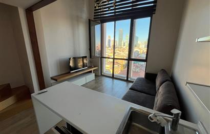 Nef163 1+1 Satılık Loft Geniş Yüksek Kat Kanyon Cephe Daire