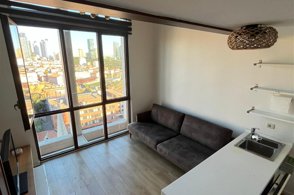 Nef163 1+1 Satılık Loft Geniş Yüksek Kat Kanyon Cephe Daire