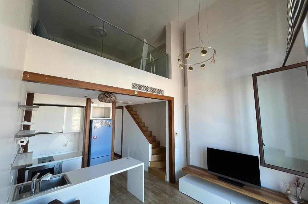 Nef163 1+1 Satılık Loft Geniş Yüksek Kat Kanyon Cephe Daire