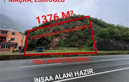 MAÇKA ESİROĞLU ANA CADDE ÜZERİ SATILIK ARSA