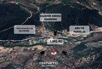 C21 NOVO'DA BALIKESİR SINDIRGI KÜRENDERE'DE 1.992M2 ARAZ
