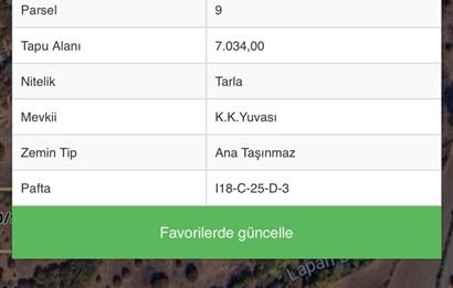 CENTURY21 BAL' DAN İVRİNDİ KAYAPA' DA 7034 M2 SATILIK TARLA