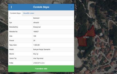 C21 BAL'dan ALTIEYLÜL KİRAZPINAR KÖYÜNDE SATILIK ARSA
