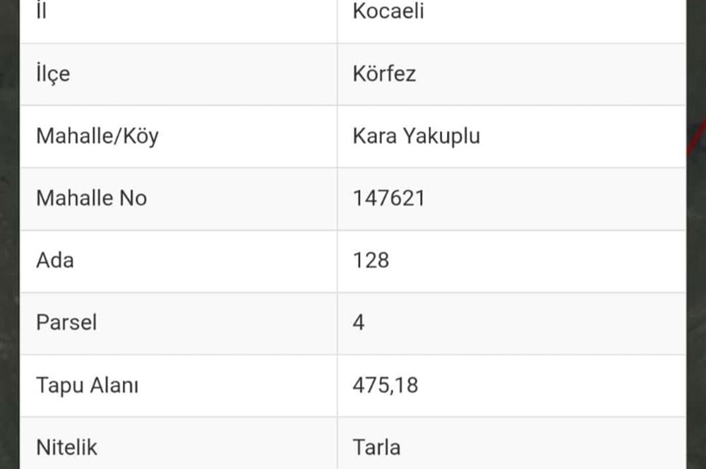 Kocaeli Körfez’de Yatırıma Uygun Satılık Tarla