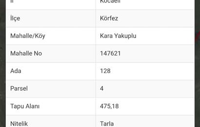 Kocaeli Körfez’de Yatırıma Uygun Satılık Tarla