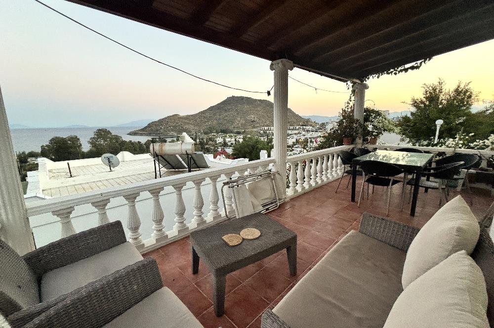 BODRUM AKYARLAR'DA DENİZ MANZARALI EŞYALI KİRALIK  DAİRE
