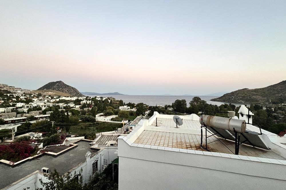 BODRUM AKYARLAR'DA DENİZ MANZARALI EŞYALI KİRALIK  DAİRE