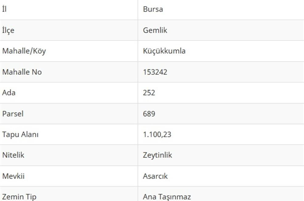 C21Cius: Kumla Köy Üstü 2 Ayrı Tapulu 2581 m2 Zeytinlik