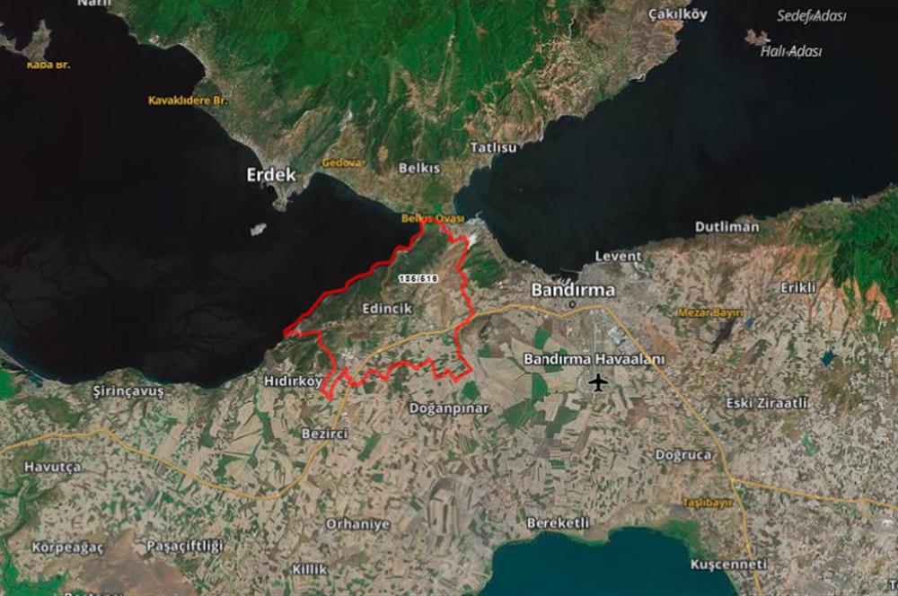 Century 21 Bal'dan Bandırma Edincik Mahallesinde Satılık Tarla