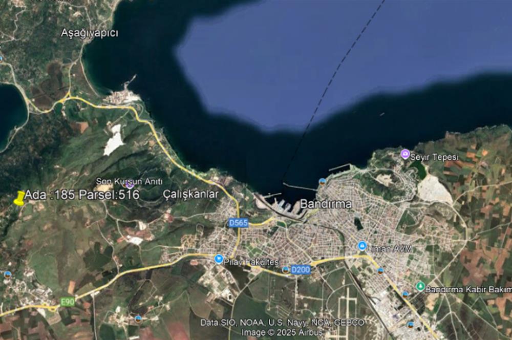 Century 21 Bal'dan Bandırma Edincik Mahallesinde Satılık Tarla