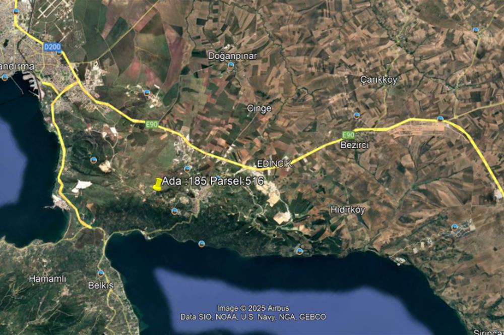 Century 21 Bal'dan Bandırma Edincik Mahallesinde Satılık Tarla