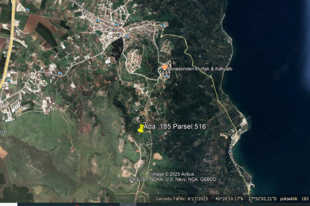 Century 21 Bal'dan Bandırma Edincik Mahallesinde Satılık Tarla