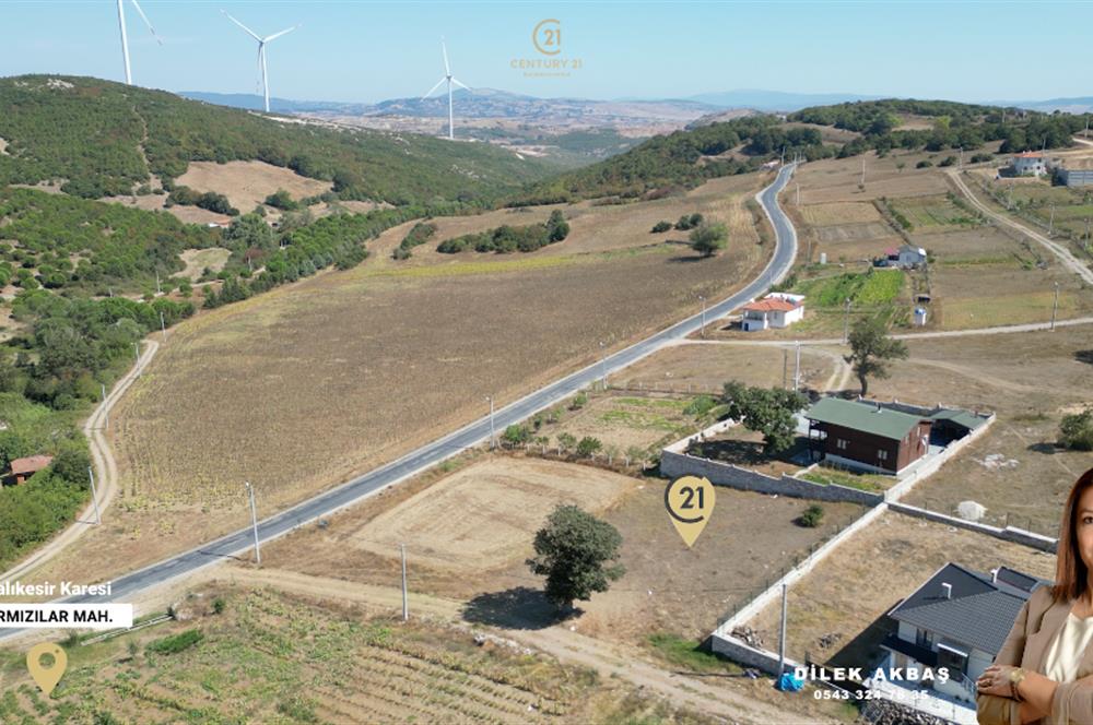 CENTURY21 BAL'DAN KARESİ KIRMIZILAR'DA SATILIK 853 M2 ARSA