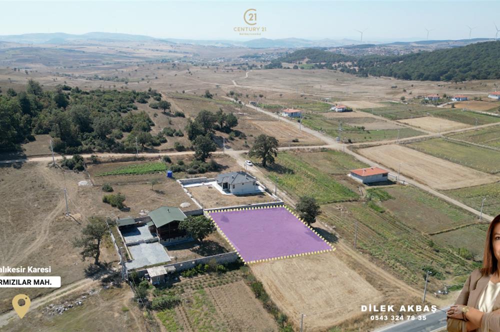 CENTURY21 BAL'DAN KARESİ KIRMIZILAR'DA SATILIK 853 M2 ARSA