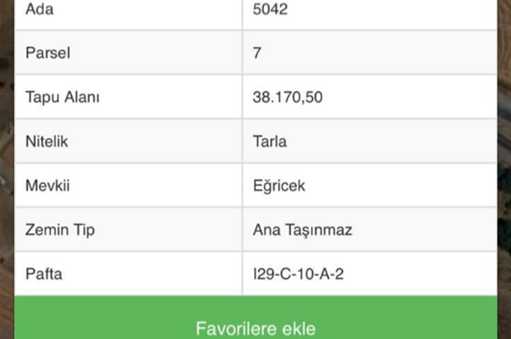 BEYNAM EĞRİCEK MEVKİİNDE ANA YOLA CEPHE SATILIK TARLA 