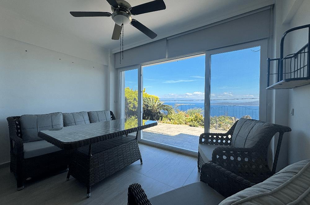 BODRUM GÜNDOĞAN PANORAMİK DENİZ MANZARALI SATILIK BAHÇE DUBLEKSİ