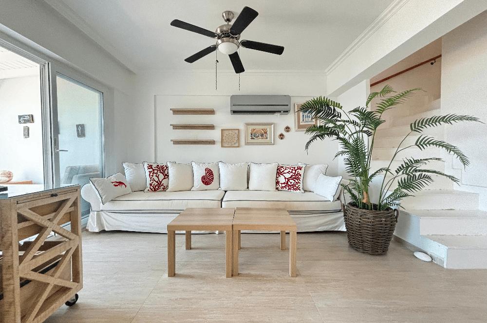 BODRUM GÜNDOĞAN PANORAMİK DENİZ MANZARALI KİRALIK BAHÇE DUBLEKSİ