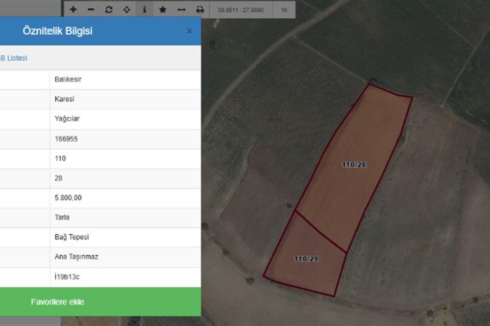 C21 BAL'DAN BALIKESİR YAĞCILAR'DA SATILIK TARLA