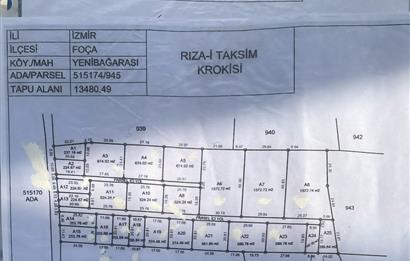 Foça Yenibağarası Satılık Fırsat Arazi