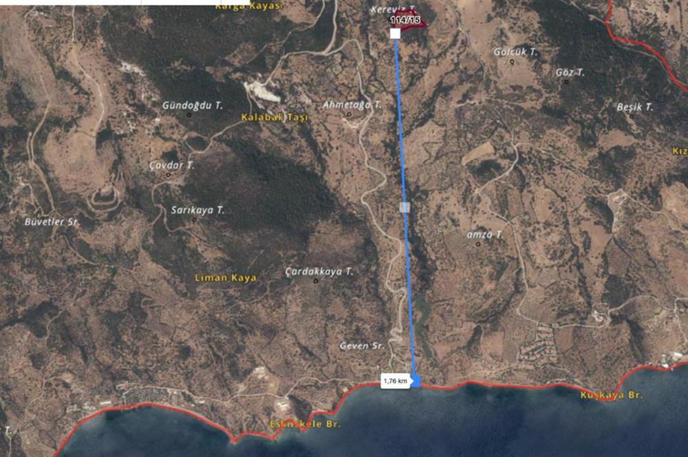 AYVACIK BADEMLİ ALTINDA 10856 M2 YATIRIMLIK SATILIK TARLA