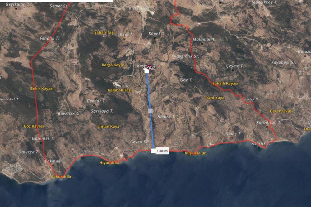 AYVACIK BADEMLİ ALTINDA 10856 M2 YATIRIMLIK SATILIK TARLA