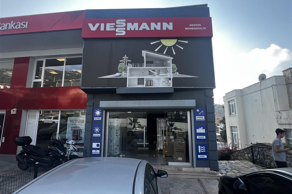 Bodrum Ortakent Midtown Avm karşısı anayolda 150m2 kiralık dükkan & iş yeri