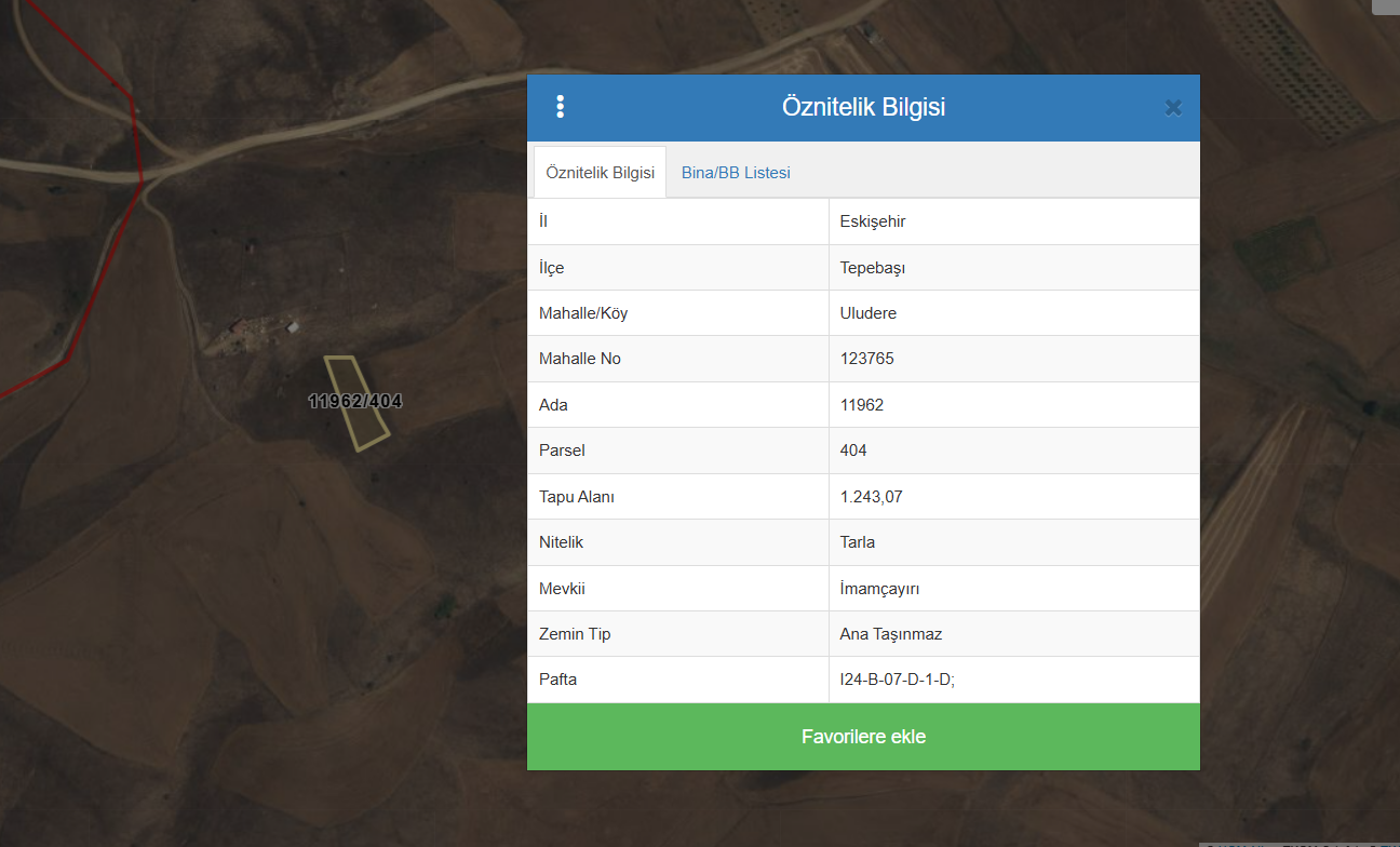 CENTURY 21 VİZYON'DAN ULUDERE’DE 1243 M2 SATILIK TARLA