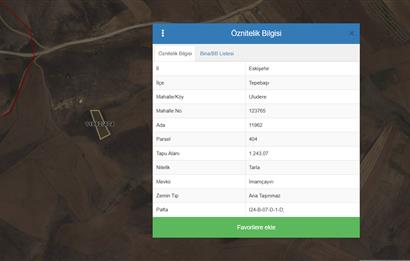 CENTURY 21 VİZYON'DAN ULUDERE’DE 1243 M2 SATILIK TARLA