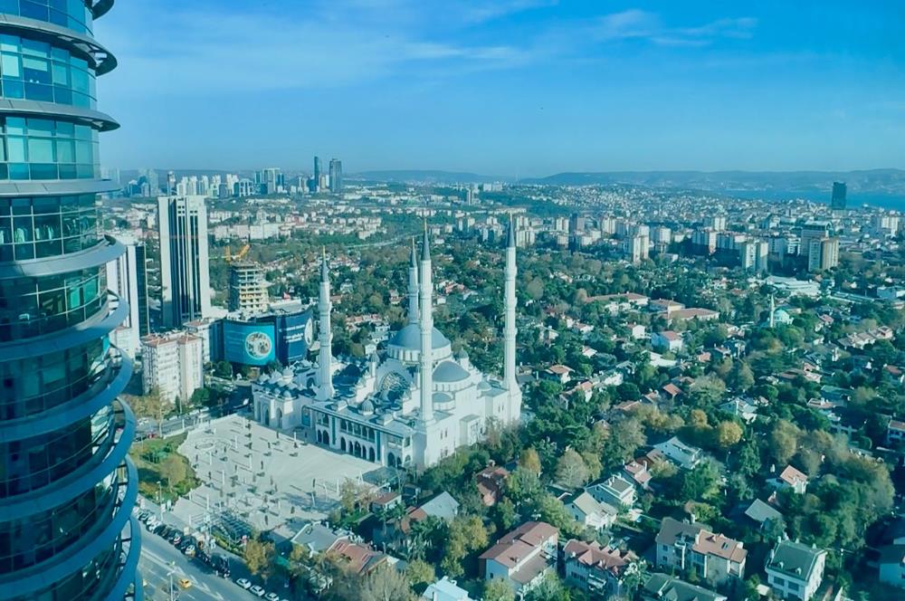 Levent Kiralık Ofis Metrocity 22.Kat Deniz Manzaralı 207m2 Dekorasyonlu Ofis;