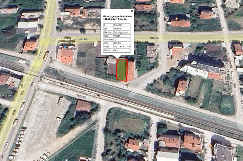 CENTURY21 BAL DANIŞMANLIK'DAN GÜMÜŞÇEŞME   MAHALLESİ  ÜÇ KAT İMARLI SATILIK ARSA