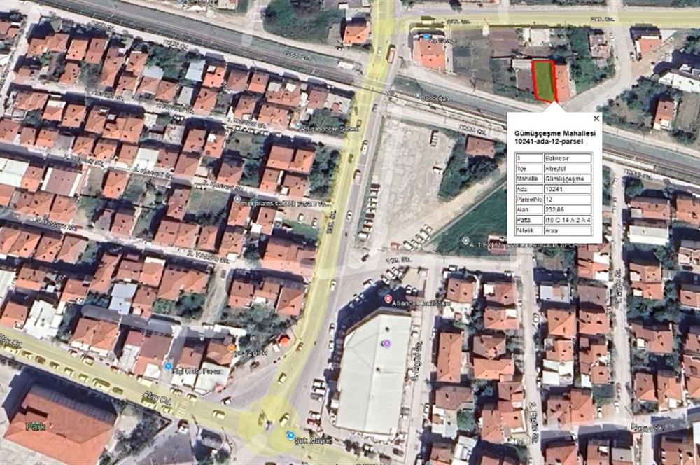 CENTURY21 BAL DANIŞMANLIK'DAN GÜMÜŞÇEŞME   MAHALLESİ  ÜÇ KAT İMARLI SATILIK ARSA