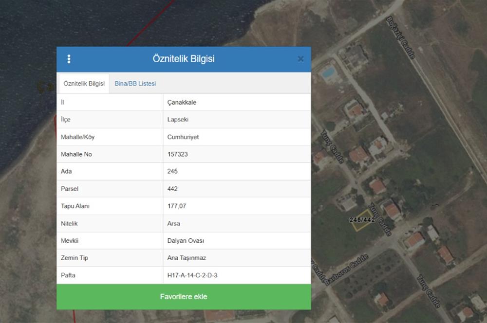 ÇANAKKALE LAPSEKİ DALYAN'DA KÖPRÜYE YAKIN SATILIK ARSA