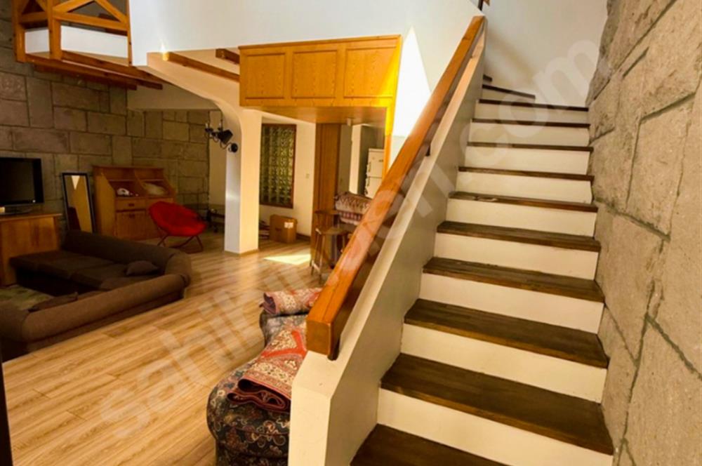 Elmadağ Kayak Merkezi - Güvenlikli Sitede İskanlı Eşyalı Taş Ev