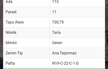 ÇÖKERTME 'DE DENİZE SIFIR TEK TAPU 730 M2