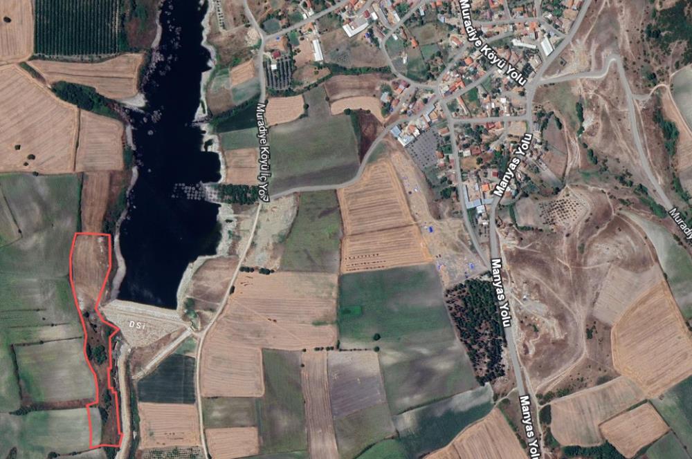 C21 LOCA'DAN SUSURLUK MURADİYE'DE BARAJ KENARI MANZARALI TARLA